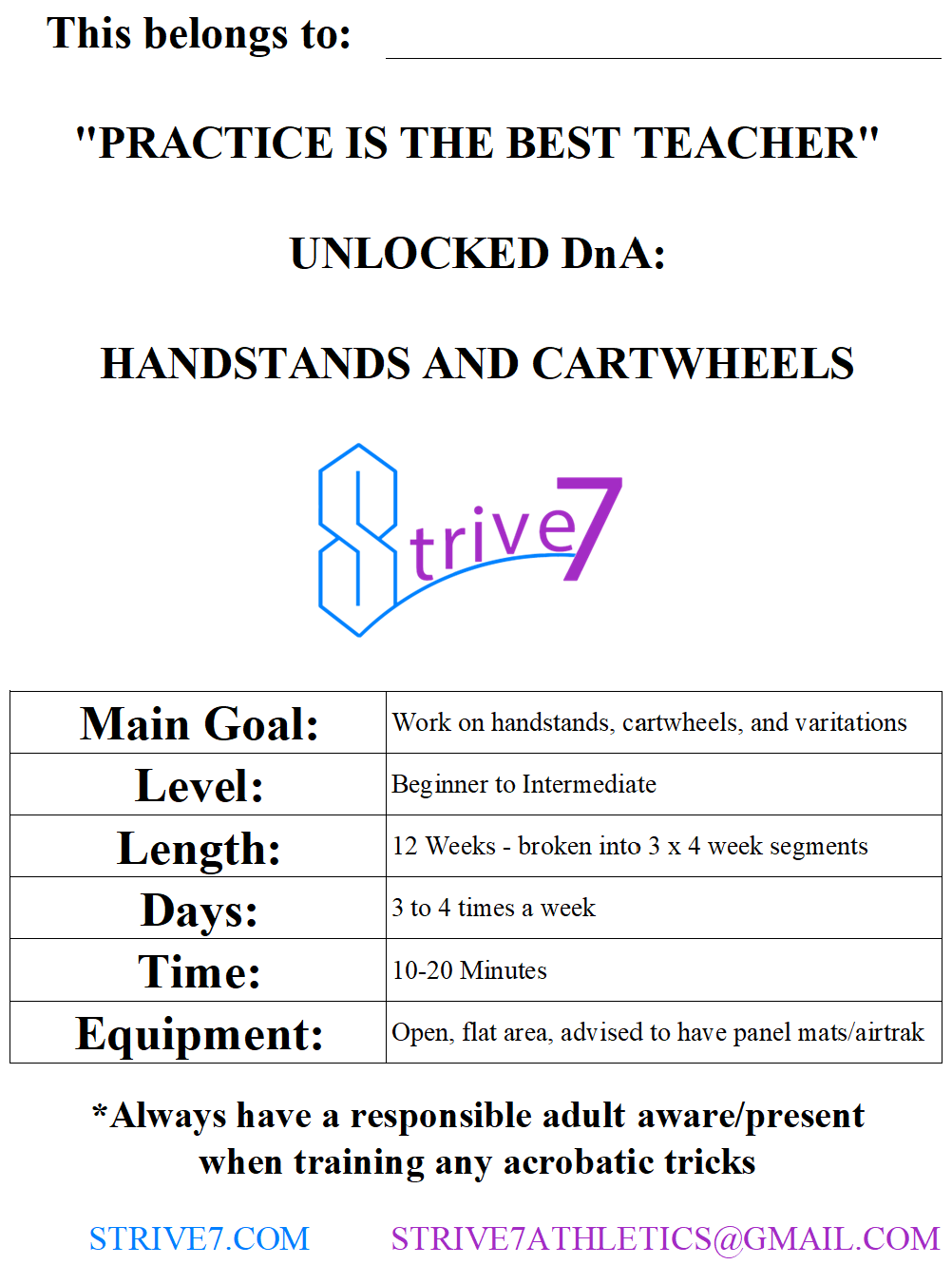 Handstands and Cartwheels